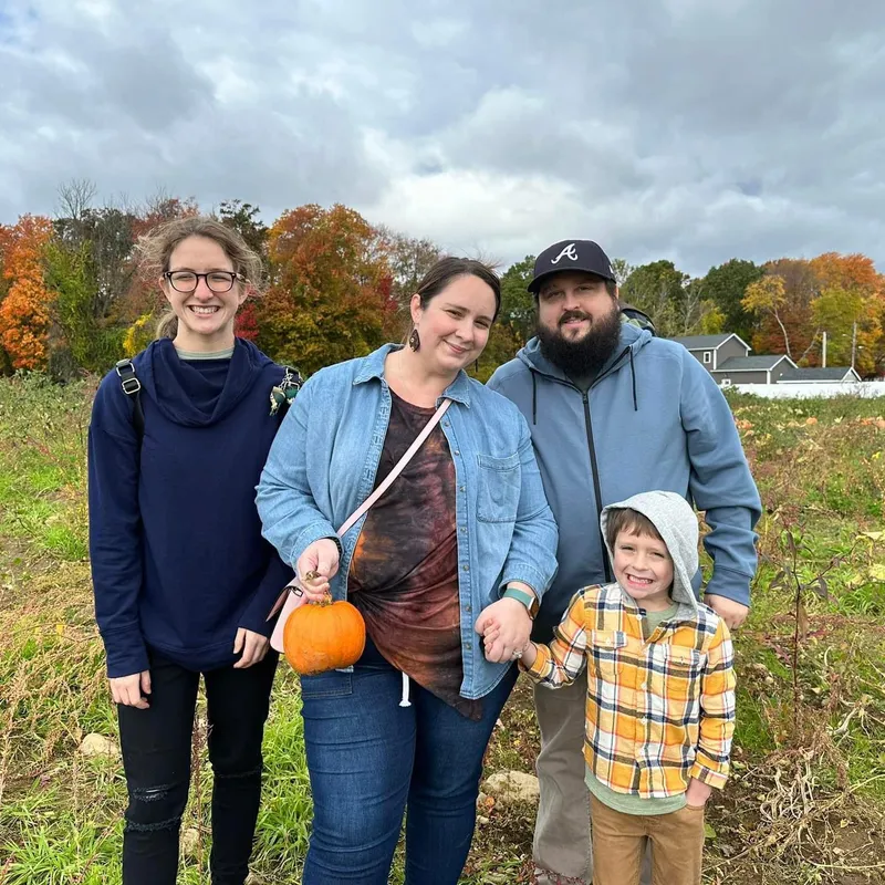 The Buff family at a fall pumpkin patch