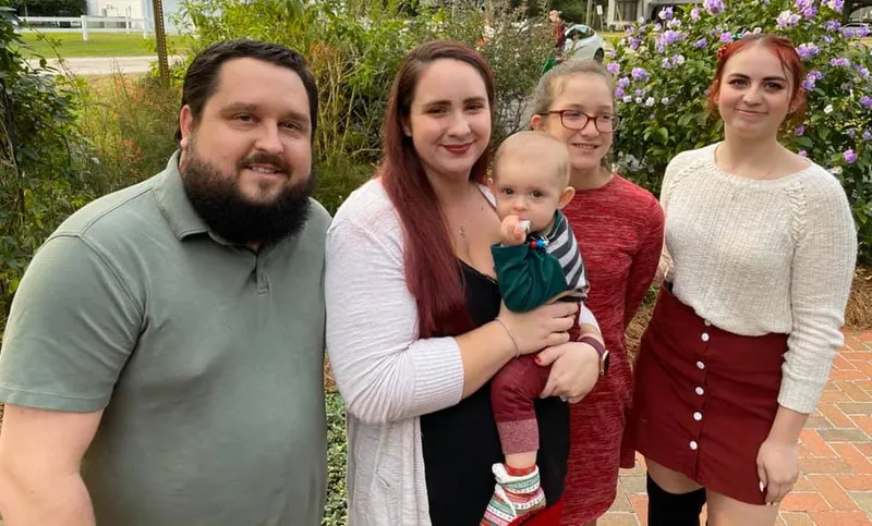 Jeremy Buff with his family