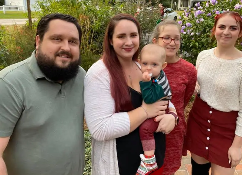 Jeremy Buff with his family