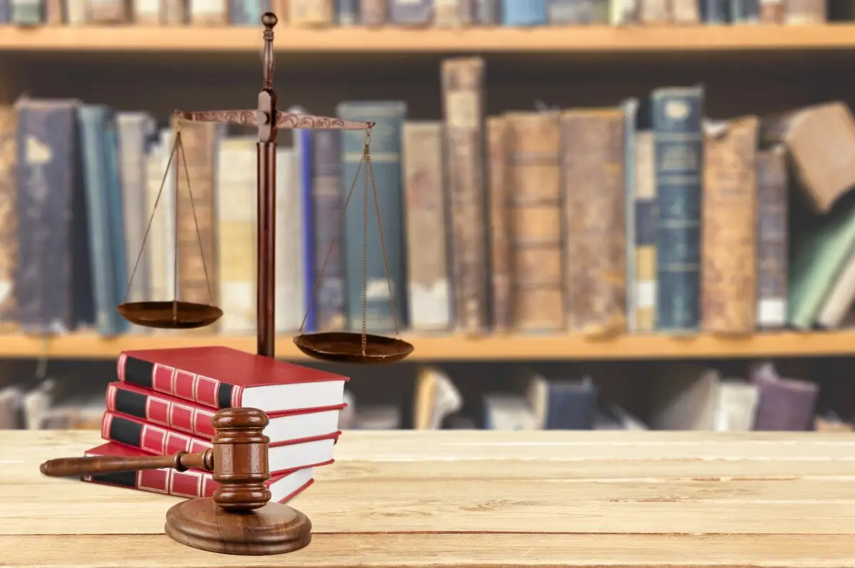 Scales of justice and gavel representing legal technology solutions and law firm automation