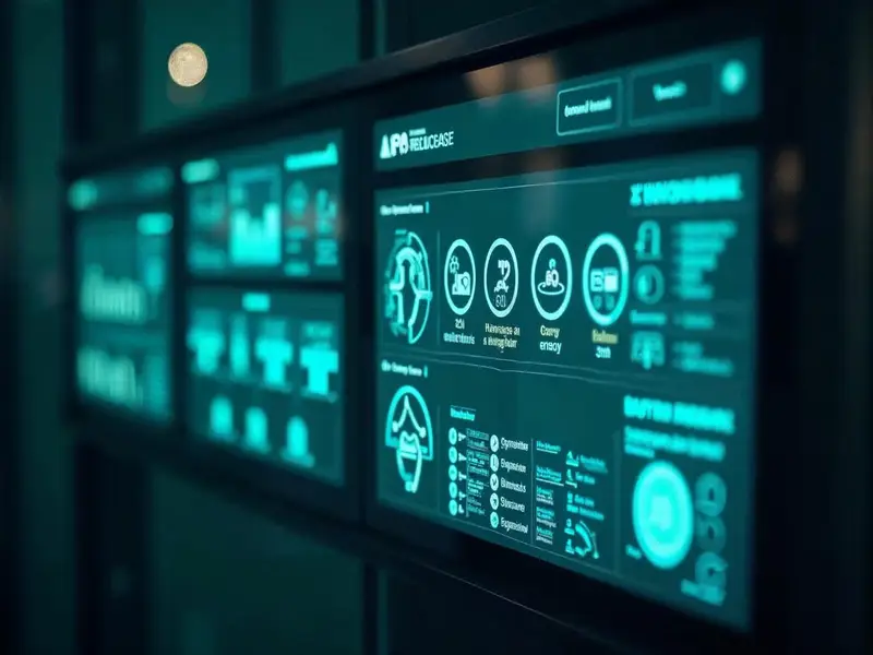 AI-powered smart building automation control panel displaying data analytics and operational metrics for Orlando businesses