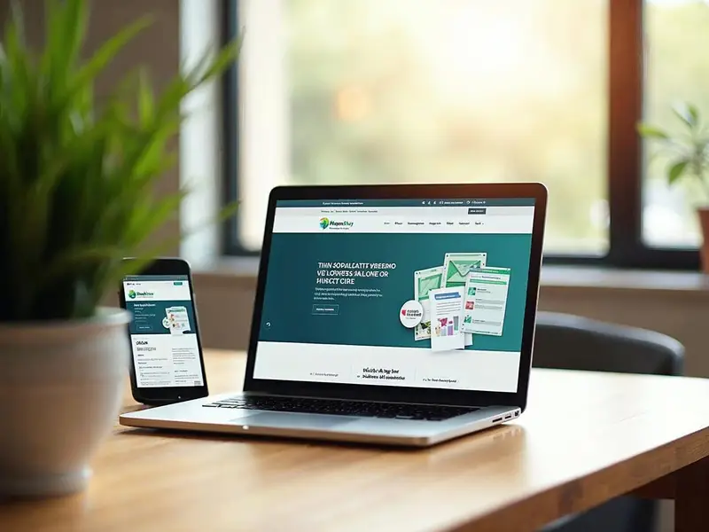 The same website shown side by side on a laptop and a phone screen