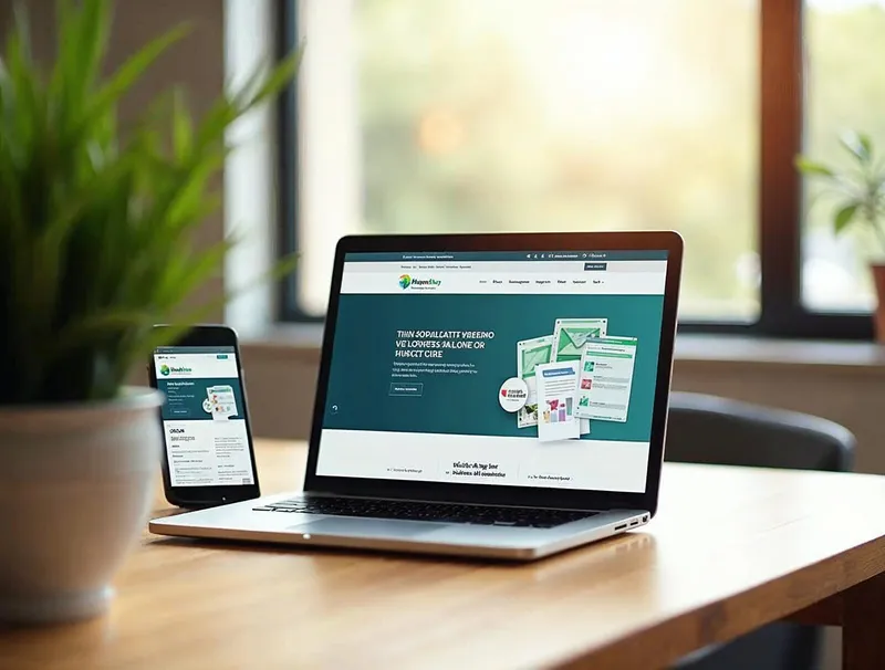 Responsive web design displayed on laptop and tablet showing modern professional website for Orlando local business