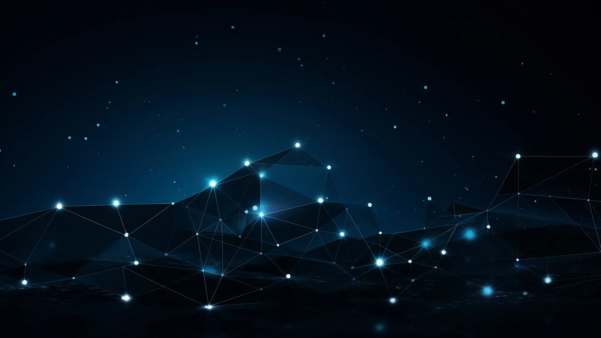 Abstract digital network connections representing modern technology services and AI integration for small businesses