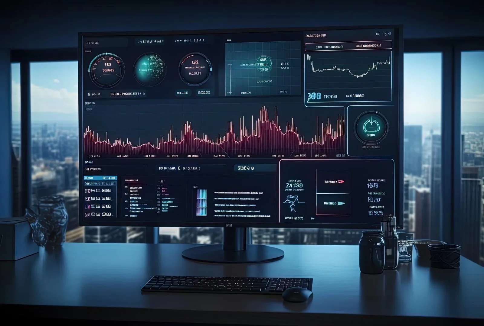 Technology strategy dashboard showing business analytics and roadmap planning metrics