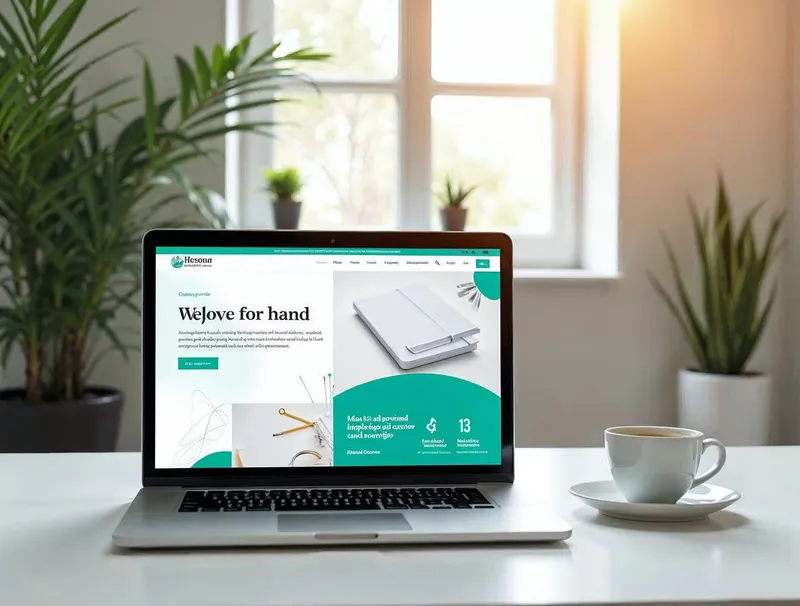 Custom web design displayed on laptop screen showing modern professional website for Tampa small business