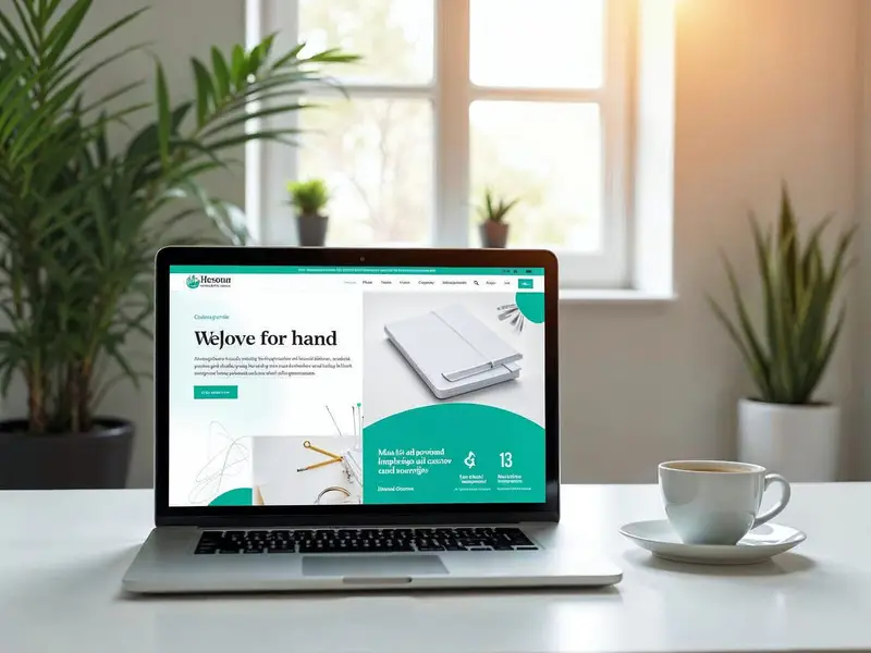 Custom web design displayed on laptop screen showing modern professional website for Tampa small business