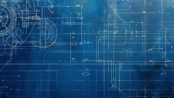 Detailed engineering blueprint representing the specifications that determine what a website costs to build