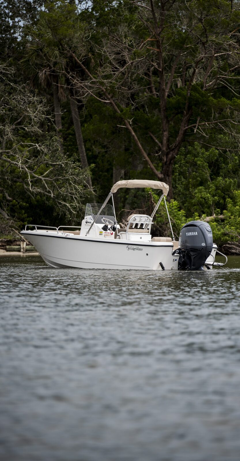 EdgeWater boat interior cabin and electronics configuration options