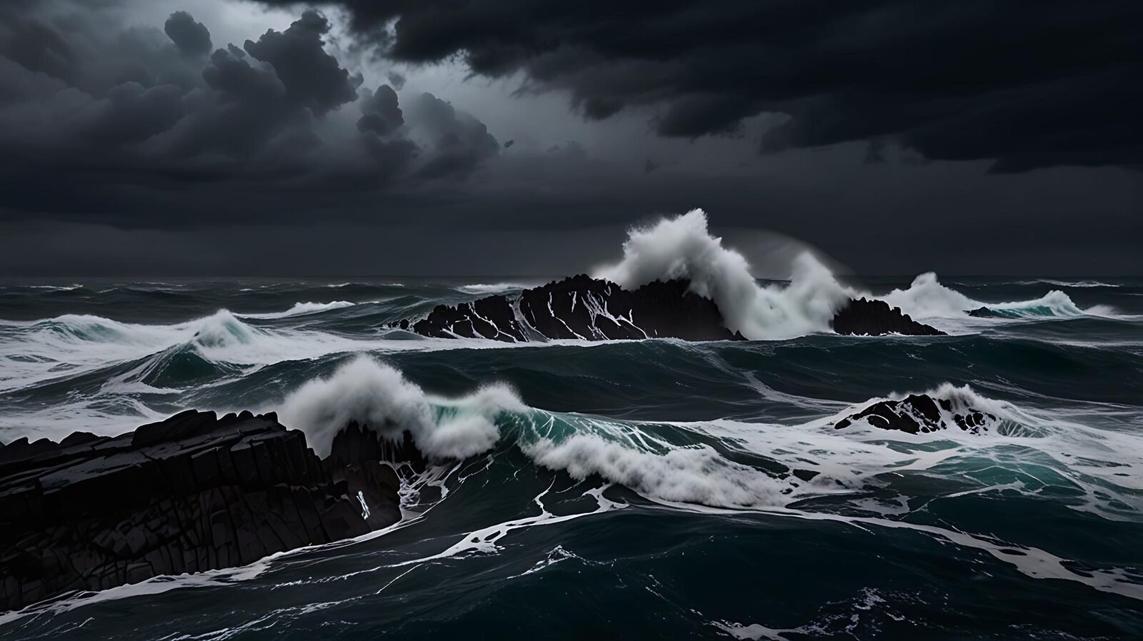 Rolling ocean waves representing the challenges of digital transformation in marine manufacturing