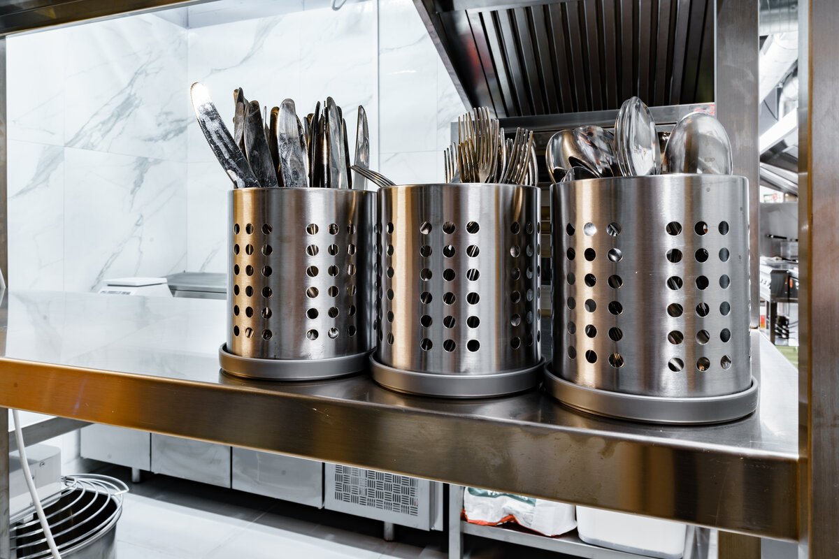 Professional commercial kitchen equipment for restaurant and hospitality technology integration