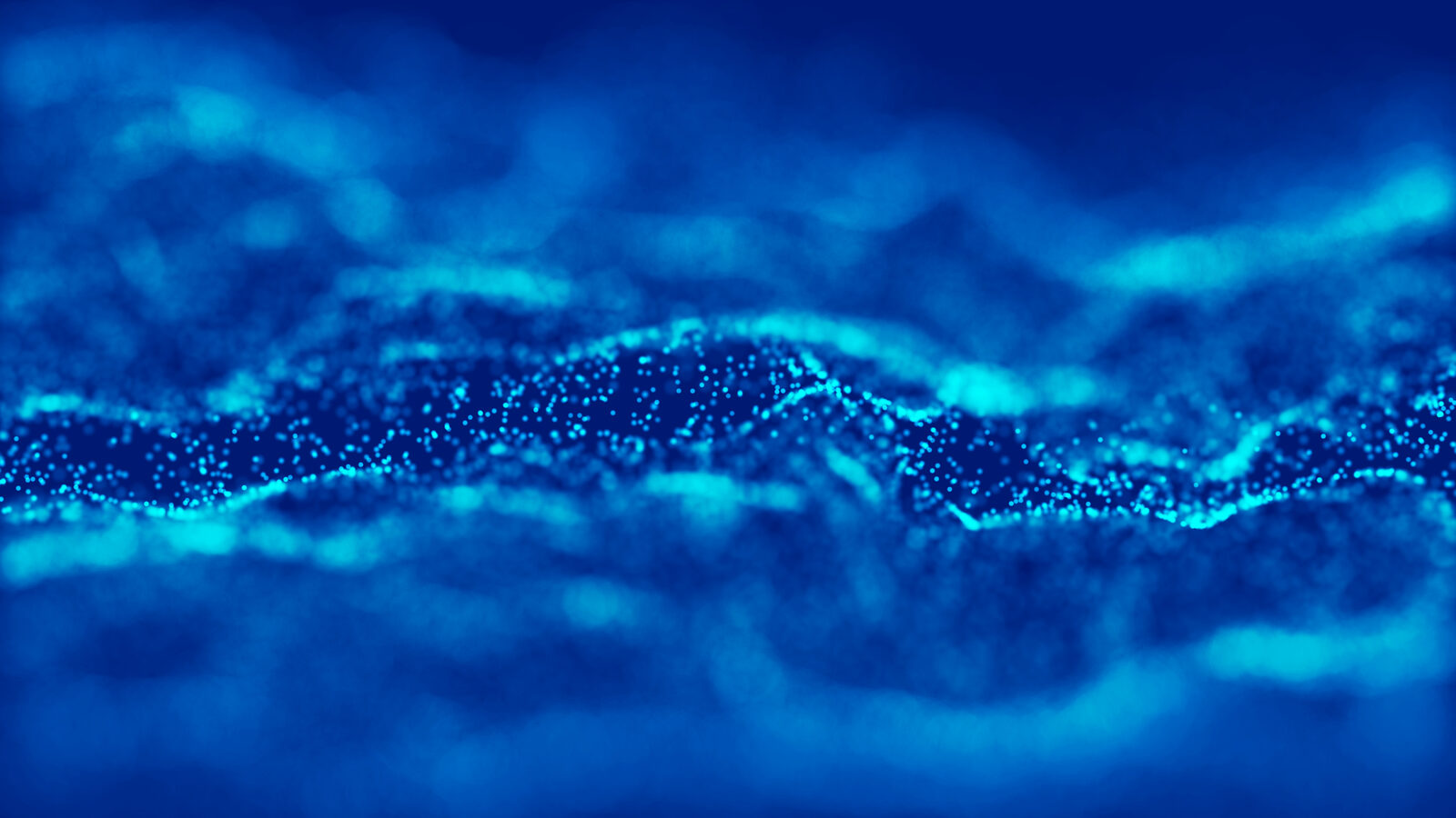 Abstract technology flow visualization representing AI tools and data processing for small business automation