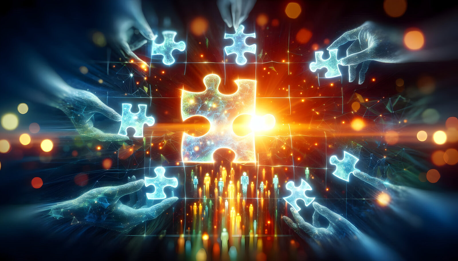 Jigsaw puzzle pieces representing the decision-making process between fractional and full-time CTO hiring