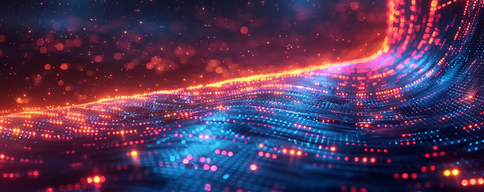 Abstract technology network pattern representing the strategic value a fractional CTO brings to small businesses