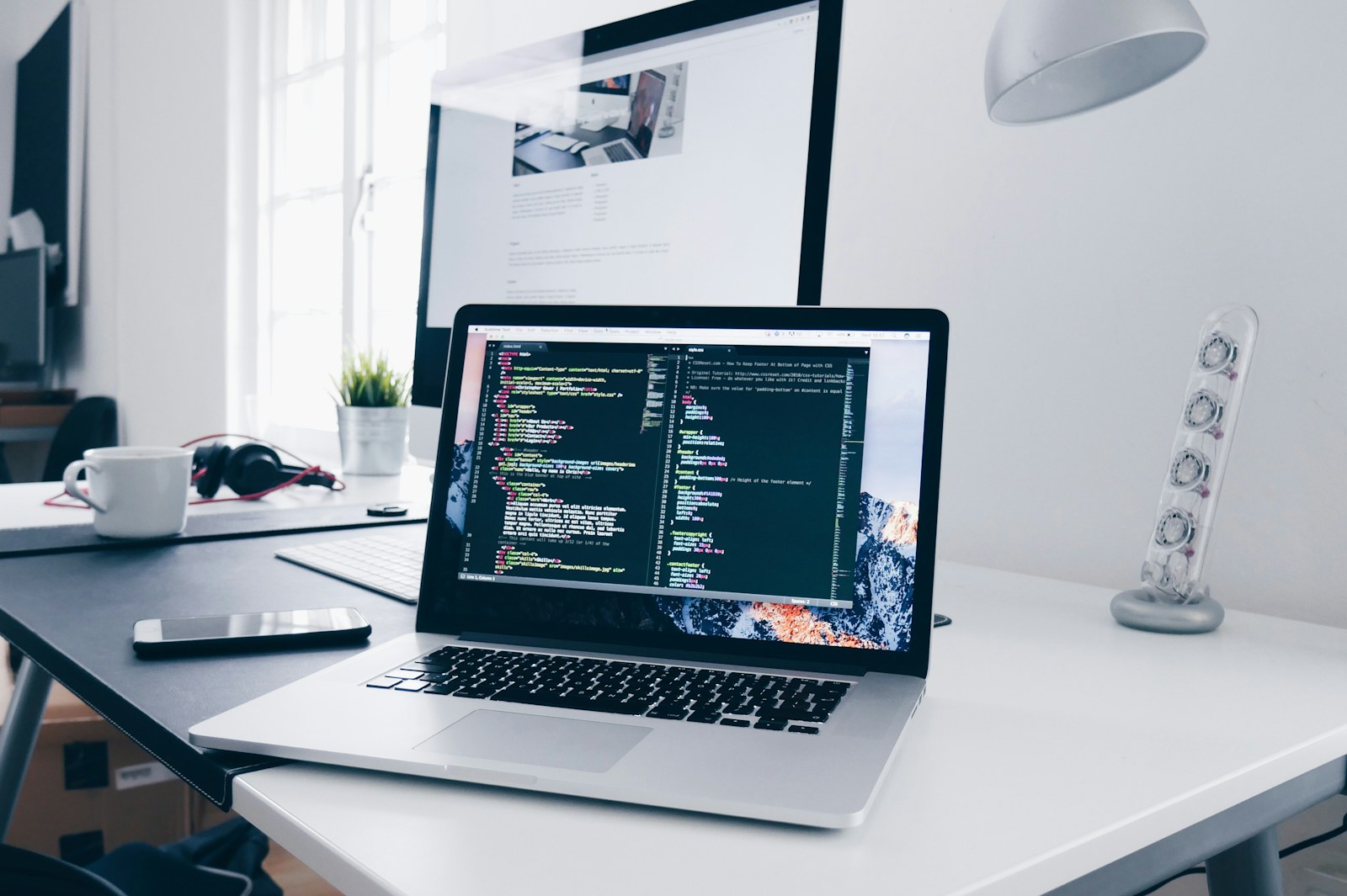 Source code on a developer screen representing the underlying quality of an AI-generated website